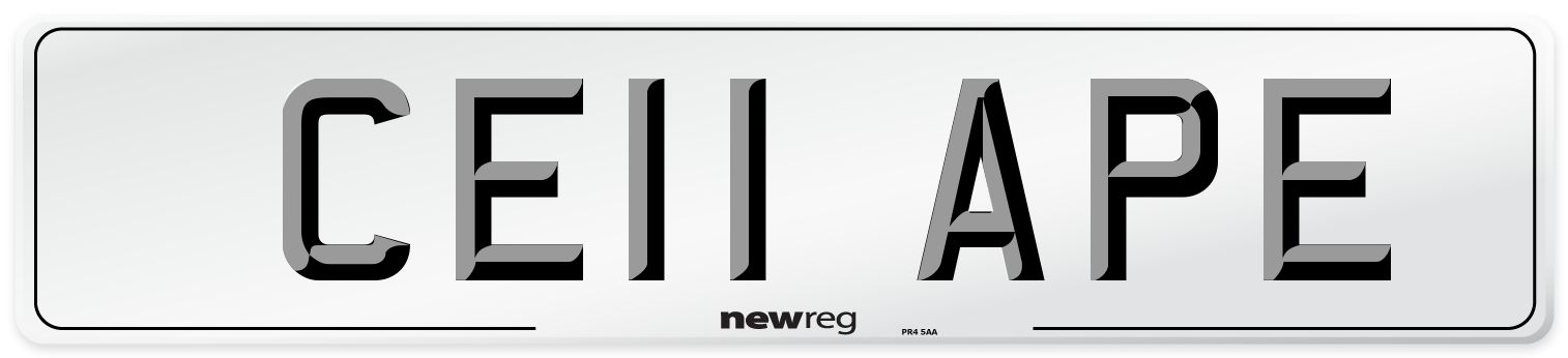 CE11 APE Number Plate from New Reg